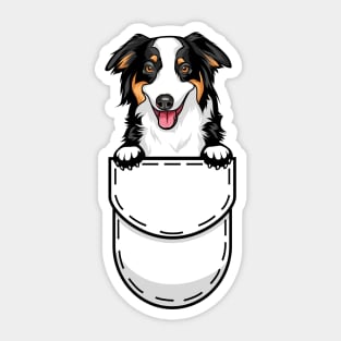 Funny Australian Shepherd Pocket Dog Sticker